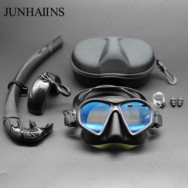 Freediving Mask Set - Nassglas-Tauchmaske mit geringer Kapazität und gehärtetem