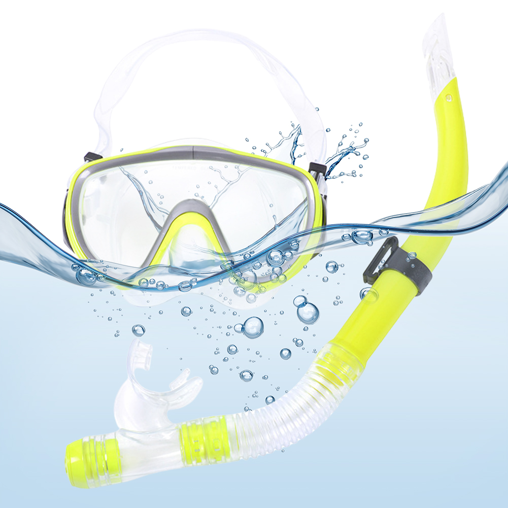 Freediving Mask Set - Tauchmaske & Schnorchel-Set, verstellbare Tauchmaske, kein