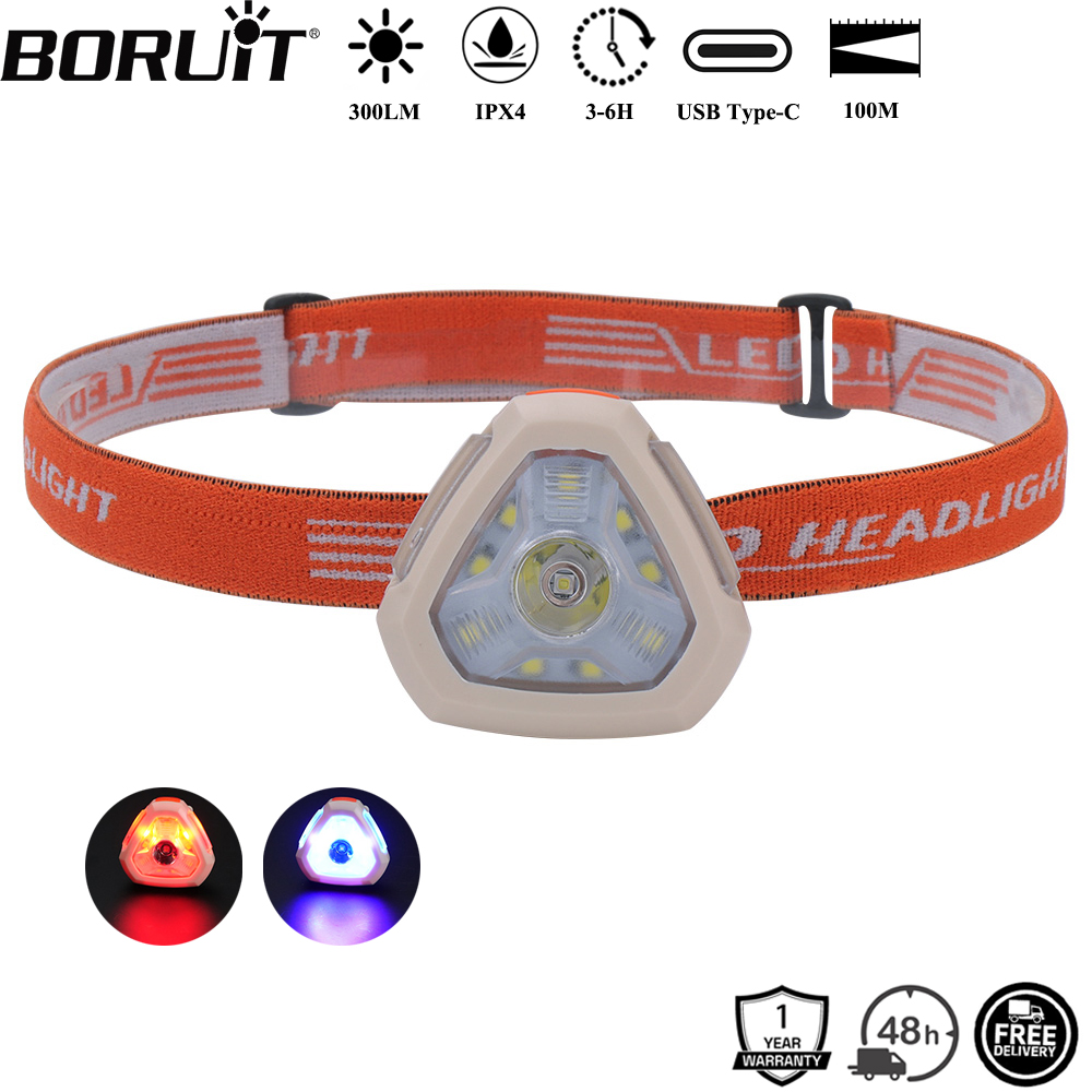 Aquatic Sports Hat - BORUiT 300LM Kappenclip LED-Stirnlampe Typ C