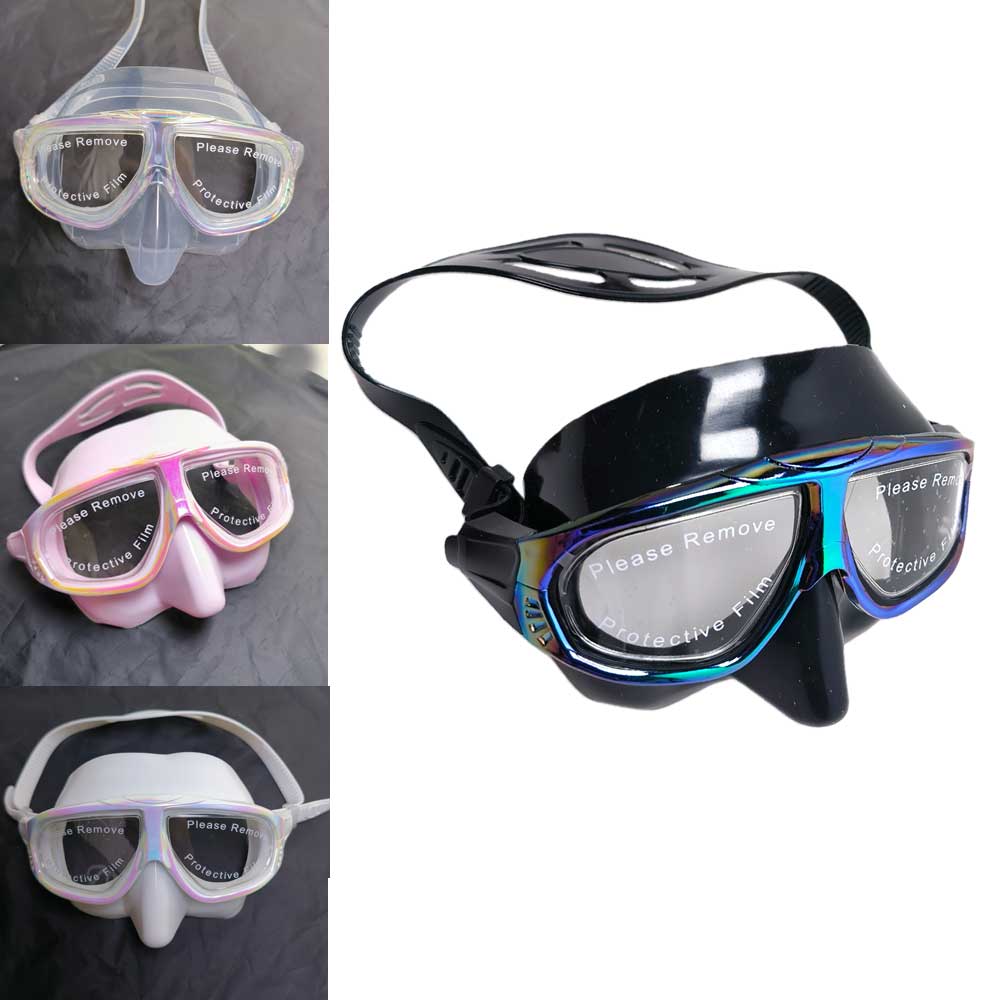Freediving Mask Set - Schillernde Unisex-Freitauchmaske mit geringem Volumen, antiallergischem