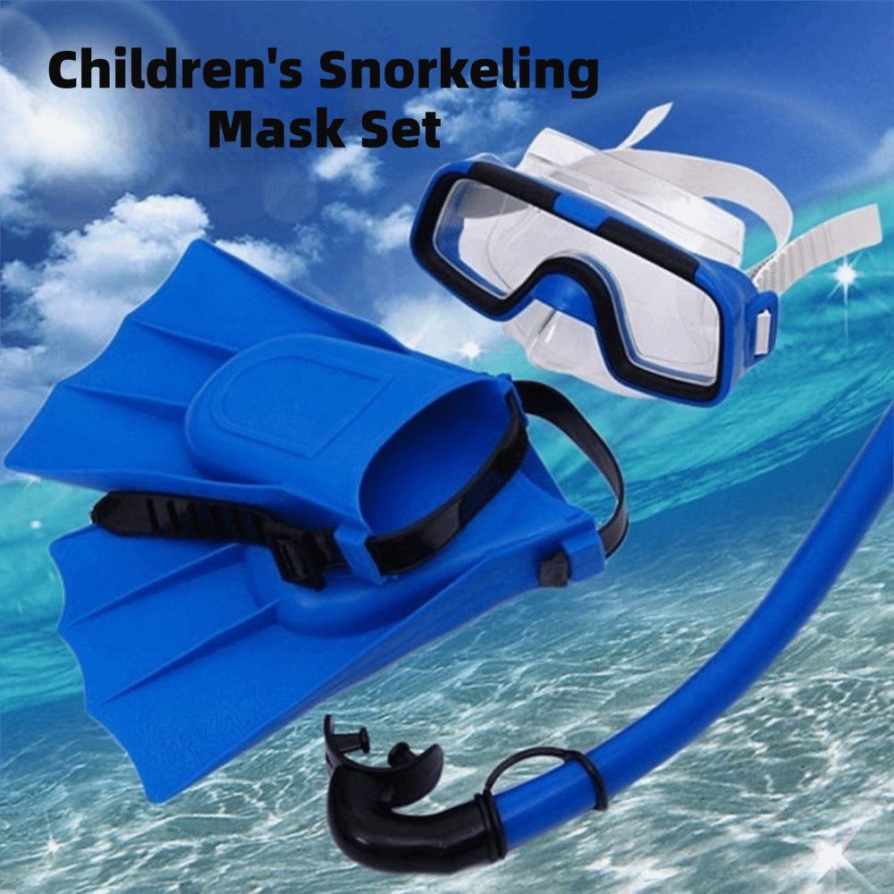 Freediving Mask Set - Neues Anti-Beschlag-Tauchmasken-Set für Kinder, verstellbar, einfach