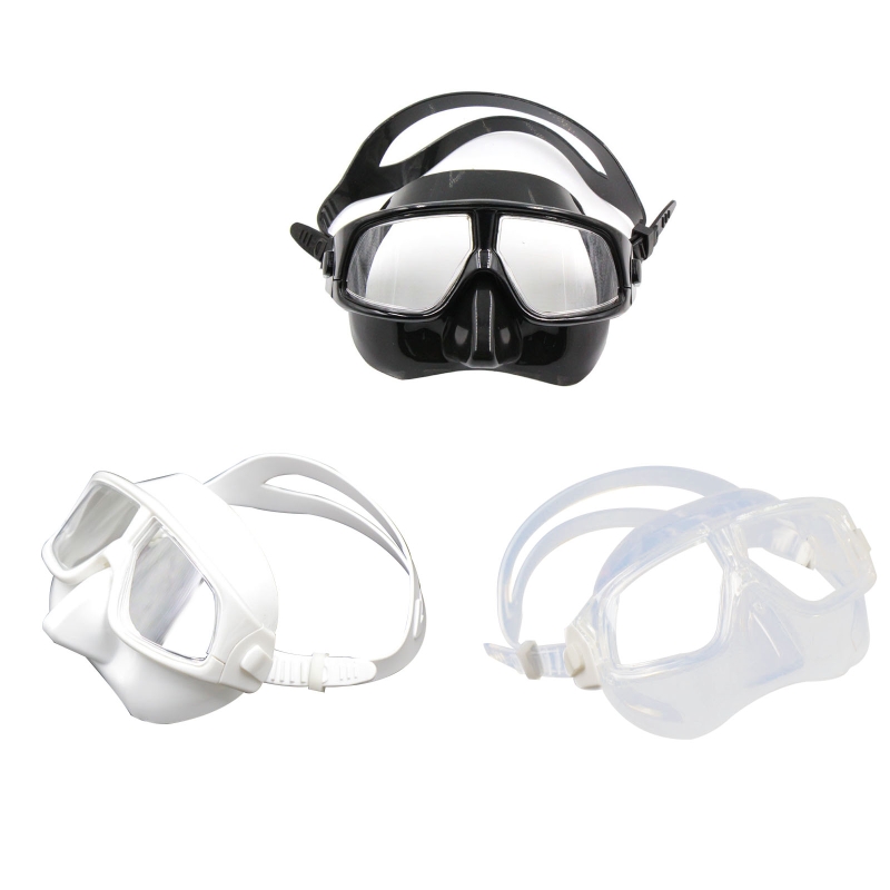Freediving Mask Set - Weitwinkel-Schnorchel maske Anti-Fog-Tauchmaske aus gehärtetem Glas