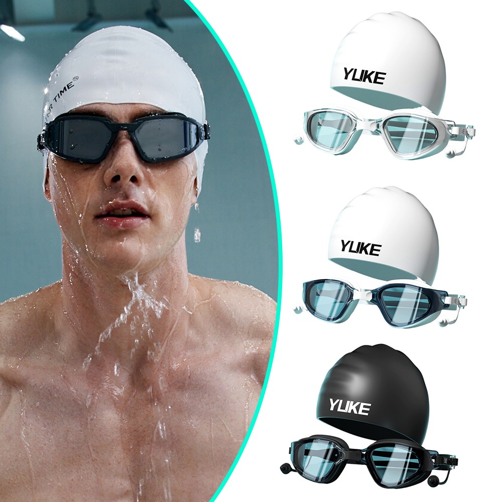 Aquatic Sports Hat - Professionelle Schwimmbrille Kappe HD Wasserdicht Anti
